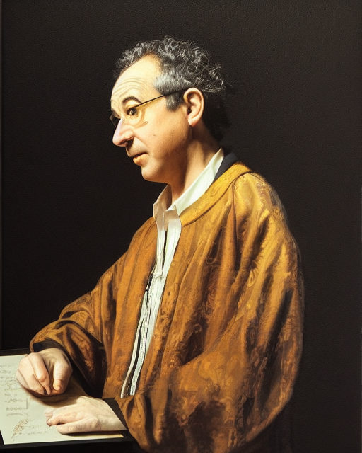Ben Elton as painted by Rembrandt